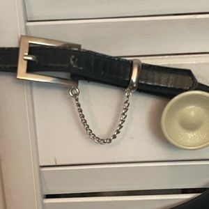 Solid black pvc belt 36” size 12